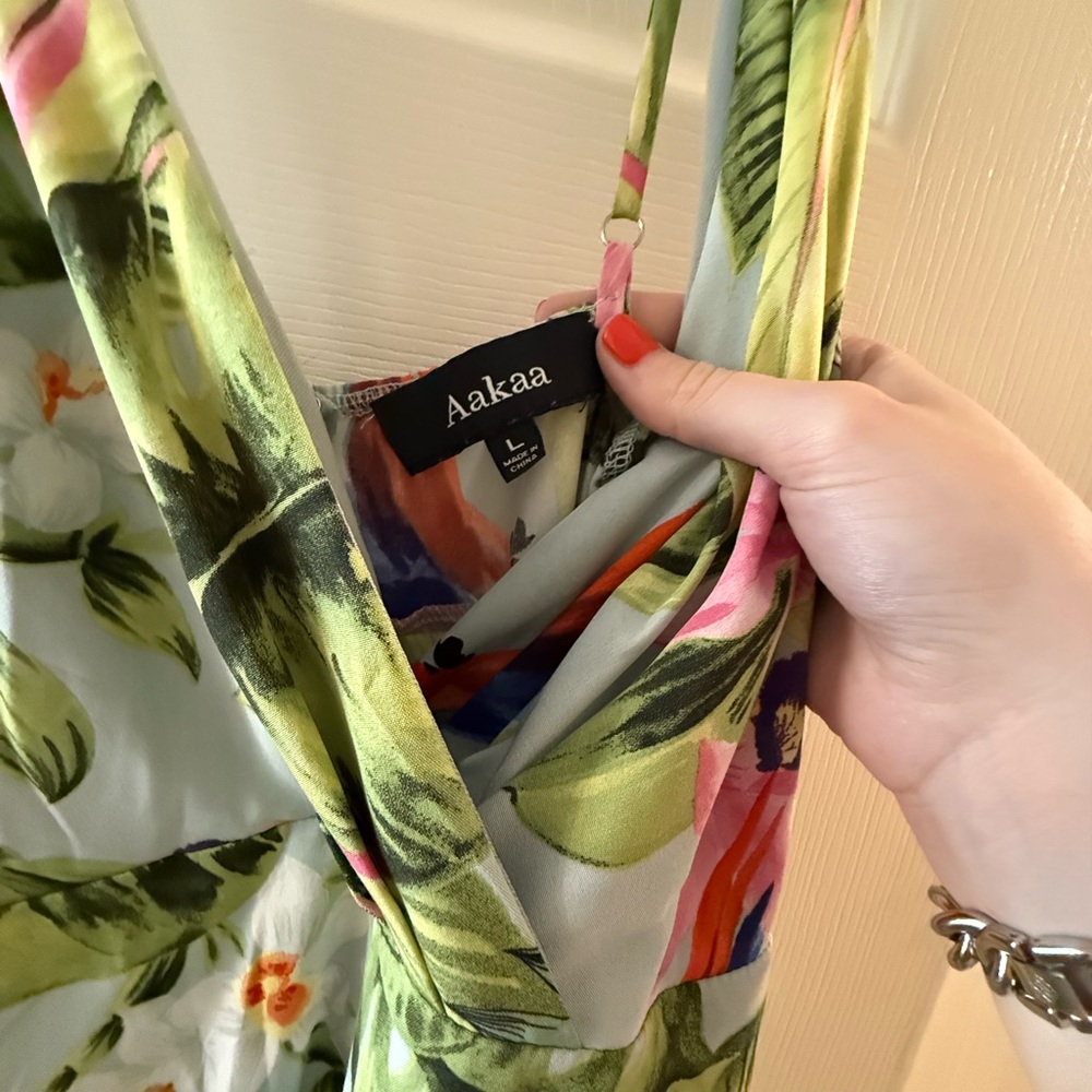 Aakaa Tropical Floral Dress